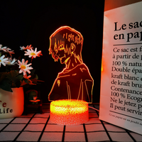 Lampe de nuit 3D de dessin animé adorable de haute qualité, base en ABS, lampe de nuit personnalisée pour les amateurs d'anime