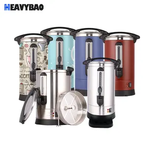 Heavybao Factory Stainless Steel Coffee Percolator Commercial Urn Coffee Maker Water Boiler