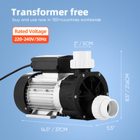 Bomba de Agua Trifásica de Acero Inoxidable TSPK LP300 de 3 HP, 220-240V, Bomba de Hidromasaje para Spa, de Una Velocidad, Fácil Instalación con Conexión Eléctrica