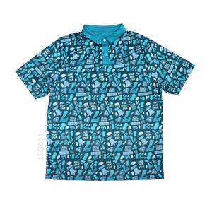 Chemises de golf légères à manches courtes en tissu vintage <span class=keywords><strong>bleu</strong></span> Akilex, respirantes et à séchage rapide, <span class=keywords><strong>polo</strong></span> pour hommes, vêtements de golf - Product Image 6