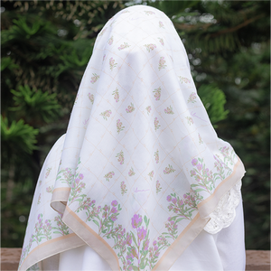 Fournisseur d'usine Hijab traditionnel japonais musulman Voile Fashion Tudung Bawal Châle Populaire Indonésie Malaisie Impression numérique - Product Image 3