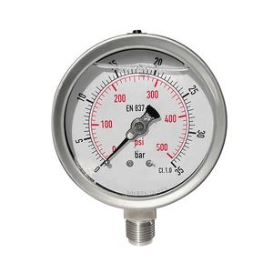 Hochpräzises Edelstahl-Wasser manometer mmhg Gehrung 500psi 35bar Manometer psi - Product Image 1