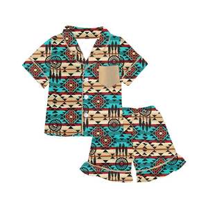 Conjunto <span class=keywords><strong>de</strong></span> ropa interior para bebé, ropa <span class=keywords><strong>de</strong></span> vaquero occidental, estilo americano, <span class=keywords><strong>pijama</strong></span> barato al por mayor para niña, novedad <span class=keywords><strong>de</strong></span> verano - Product Image 6