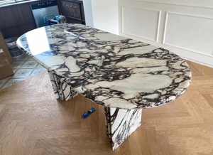 Tmz OEM/ODM 2024 Tím tĩnh mạch phổ biến calacatta Viola bảng đá cẩm thạch đồ nội thất bằng đá cẩm thạch bảng - Product Image 2