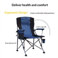 Chaise pliante portable Horseshoe Chair pour la plage, la pêche, le camping, le barbecue, les loisirs, le croquis, en tissu Oxford