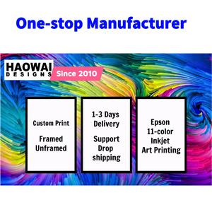 Haowai đặt hàng số lượng lớn giảm giá tùy chỉnh ảnh Canvas in tường nghệ thuật với mà không cần khung gỗ dropshipping có sẵn Chân Dung Quà Tặng - Product Image 6