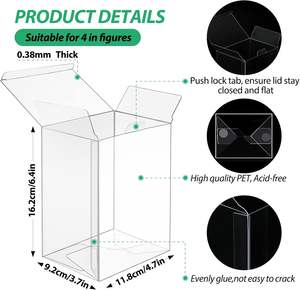 Cajas de Exhibición Transparentes de RPET, Recipientes de Almacenamiento de Cristal sin Ácido, Empaque de PVC de Alta Transparencia para Venta al por Menor - Product Image 2