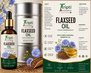 Aceite Portador de Semillas de Lino Prensado en Frío 100% Puro Natural a Base de Plantas para Mezclar con Aceites Capilares, Cuidado Facial, Masajes Corporales y Acondicionamiento de la Piel - Product Image 1