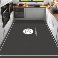 Tapis de cuisine moderne minimaliste écologique fabriqué à la machine, épaisseur moyenne, antidérapant, absorbant l'eau, résistant à l'huile, couverture complète