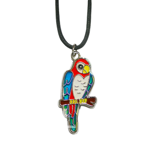 Collier de bijoux d'humeur de changement de couleur avec pendentif perroquet - Product Image 1