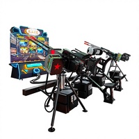 Máquina de Juego de Simulación de Disparos Arcade para 4 Jugadores, Metal y Plástico, 110/220V, 1 Año de Garantía, Personalizable