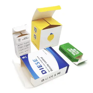 Logotipo personalizado Pequeno Cartão Branco Gift Paper Box Atacado Máscara Cosméticos Pasties Embalagem Caixas