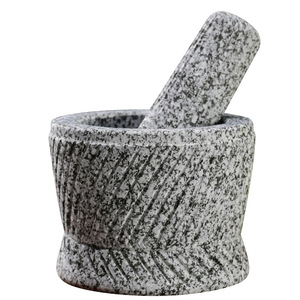 Natural Garlic Mortar And Pestle Manual Stone Grinder For Kitchen Herb Spice Tools Durable Hand Wash Only - Product Image 1