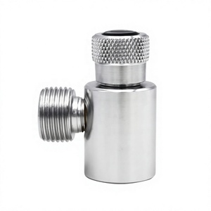 Kit Regulador de CO2 Sodastream W21.8-14 de Aleación de Aluminio Plateado para Acuarios y Elaboración Casera, Adaptador de Llenado OEM Tr21-4 para Cilindros de Gas CO2 - Product Image 1