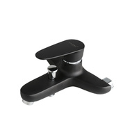 Robinet de bain thermostatique mural ITALOMIX noir en alliage de zinc, mitigeur monocommande chaud/froid pour baignoire avec valve en céramique