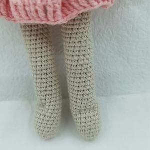 دمى أرانب محشوة مصنوعة يدويًا للأطفال، ألعاب قطنية ناعمة محبوكة، دمية لطيفة للعناق، لعبة تعليمية مبكرة للمواليد الجدد - Product Image 5