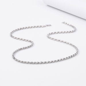 도매 925 스털링 실버 다이아몬드 컷 로프 체인 1.2mm 1.5mm 2mm 2.8mm 3.8mm 남녀 공용 목걸이 주얼리 - Product Image 2