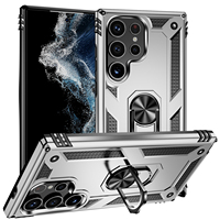 Étuis de téléphone durs hybrides pour PC, Fundas de couverture de support d'anneau antichoc pour IPhone 17 16E 16 15 Pro Max 14, Couqe de coque mobile magnétique de voiture