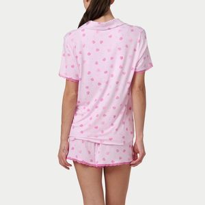 Conjunto de Pijama Corto para <span class=keywords><strong>Mujer</strong></span> Beefey, Personalizado con Estampado Frontal, <span class=keywords><strong>C</strong></span>ómodo, Súper Suave, Transpirable, Informal - Product Image 3
