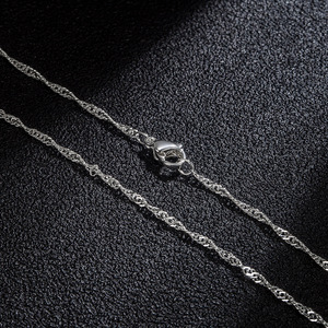 Cadena de ondas de agua de alta calidad al por mayor, collar de mujer <span class=keywords><strong>Mne</strong></span>, cadena de joyería plateada de moda, venta al por mayor para collar, pulsera - Product Image 3