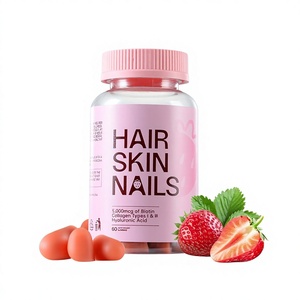 Gomitas <span class=keywords><strong>de</strong></span> Biotina para Cabello, Piel y Uñas con Sabor a Fresa, Suplementos <span class=keywords><strong>de</strong></span> Belleza y Salud para Adultos, Refuerzo del Bienestar, Inmunidad y Energía - Product Image 1