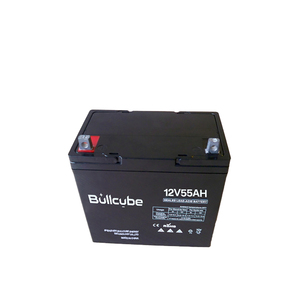 Batterie au plomb-acide Bullcube, prix usine, 12V 55Ah, pour l'énergie domestique, 12.8V GX-1255-LA, batterie au plomb-acide 12V - Product Image 1