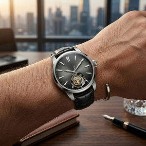 Reloj de Pulsera Formal de Lujo para Hombre, Logotipo Personalizado, Movimiento Automático Premium, Reloj Tourbillon, Fabricante OEM - Product Image 2