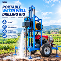 Machine de forage de puits d'eau portable de petite taille, équipement de forage de puits diesel pour les puits d'eau agricoles