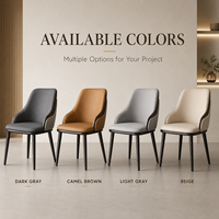 Chaises de salle à manger à bordure en bois arrondi couleur fauve, confort ergonomique avec pieds coniques en bois de truffe pour Atrium Cafe et Artisan Cafe