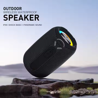 Altavoz Portátil Mindpure, IPX7 Impermeable, Inalámbrico, Resistente, para Exteriores, con Luz RGB, Bajos Profundos, TWS, para Fiestas