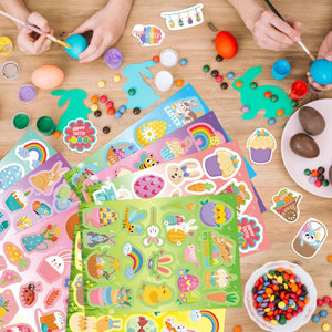 Autocollants Lapin de Pâques GF, 24 feuilles, pour paniers de Pâques pour enfants, décorations de classe pour enseignants, fournitures pour fêtes - Product Image 5