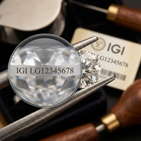 IGI Sertifikalı Laboratuvarda Yetiştirilmiş Yuvarlak Şekil 0.5ct 1ct 2ct Gevşek Taşlar DEF Renk VVS 3EX Gevşek Elmaslar