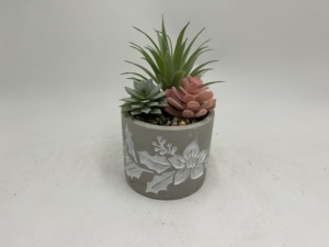 <span class=keywords><strong>Maceta</strong></span> de cemento creativa con cara de Planta artificial, flor abstracta para <span class=keywords><strong>mujer</strong></span>, sala de estar, adorno de jardinería para el hogar - Product Image 4