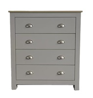 Commode à 4 tiroirs d'usine, meuble de chambre à coucher, armoire en MDF, meuble de rangement en bois, tiroir en bois