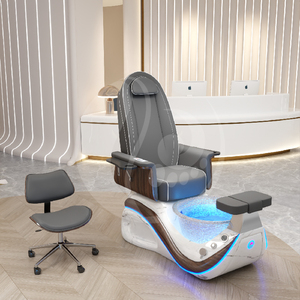 Mobilier professionnel de luxe pour salon de beauté Spa Bassin transparent <span class=keywords><strong>en</strong></span> fibre de verre <span class=keywords><strong>Chaise</strong></span> électrique de pédicure pour spa <span class=keywords><strong>avec</strong></span> surf léger - Product Image 2