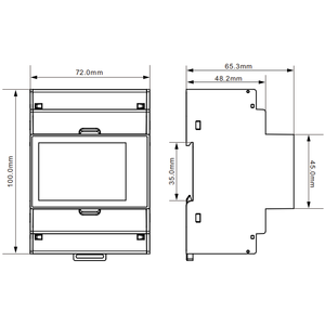 Rayfull tc55mt 3 giai đoạn <span class=keywords><strong>Meter</strong></span> 1A 5A Kẹp kết nối 4 Thuế RS485 modbus submeter kỹ thuật số Đồng hồ điện cho năng lượng mặt trời PV (mét chỉ) - Product Image 6