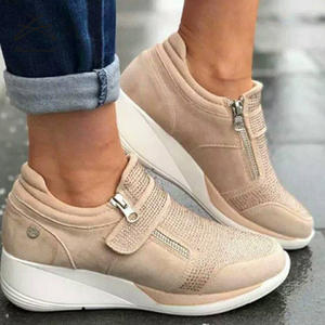 Taglie forti all'ingrosso da donna Casual <span class=keywords><strong>con</strong></span> Sole spesse e zeppa scarpe da passeggio in strass moda traspirante <span class=keywords><strong>con</strong></span> Glitter scarpe da ginnastica - Product Image 2