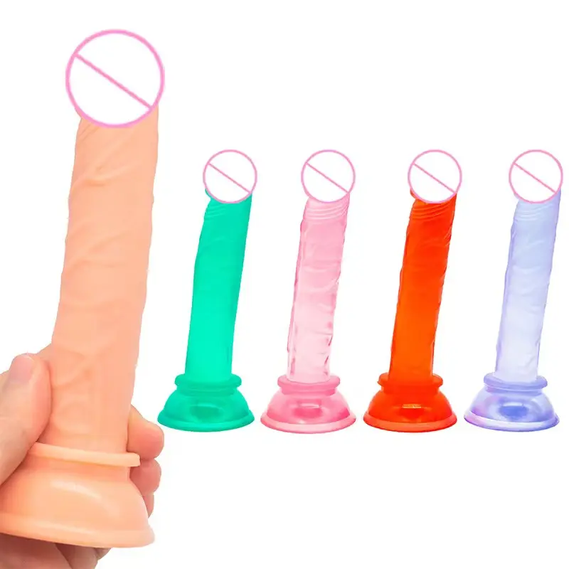 5.7 Inch Soft Jelly Small Realistic Mini Anal Dildo With Suction Cup For Women