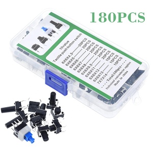 180個10値6x6mm DIP 4ピンマイクロ瞬間タクトスイッチキット5V最大電圧用触覚プッシュボタン - Product Image 2