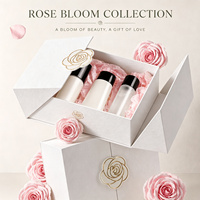 Boîte cadeau rigide de luxe à double porte personnalisée, avec revêtement magnétique UV, ruban, poignée, badge floral, emballage pour cosmétiques, bijoux, cadeaux de fête
