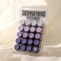 Calculatrice électronique mini 10 chiffres tendance, couleurs dégradées, articles de papeterie fantaisie pour le bureau