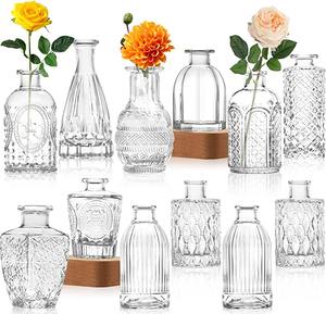 Glass Bud <strong>Vase</strong> for <strong>Flowers</strong> Mini Bud <strong>Vases</strong> in Bulk Rustic Wedding Decorations Deco Glass &amp; Crystal Art Customized Packing - Product Image 5