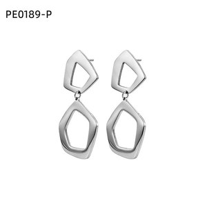 Pendientes de moda Amy Amy PE0189, pendientes geométricos chapados en plata para mujer, joyería de fiesta, estilo moderno - Product Image 1
