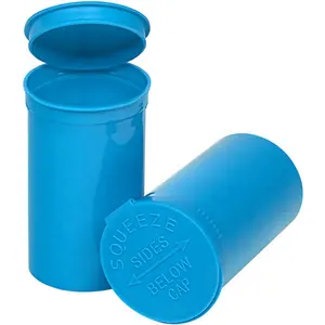 Child-Resistant Biodegradable Plastic Pop Top Vial Eco-Friendly Pharmaceutical PP Pill Tube Recyclable Seal Screen Printed