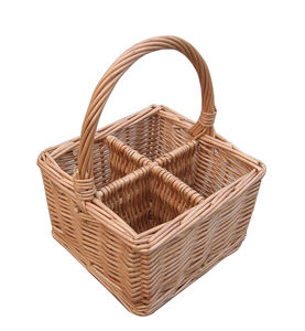 Canasta <span class=keywords><strong>de</strong></span> Mimbre Grande para Alimentos, Canasta <span class=keywords><strong>de</strong></span> <span class=keywords><strong>Picnic</strong></span> con Botella <span class=keywords><strong>de</strong></span> Vino para Actividades al Aire Libre o Fiestas con Amigos - Product Image 4