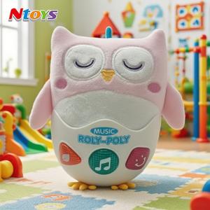 Jouet de hibou <span class=keywords><strong>animal</strong></span> apaisant réconfortant en <span class=keywords><strong>peluche</strong></span> ultra-douce confortable et populaire pour les nouveau-nés et les tout-petits avec lumière et musique - Product Image 6