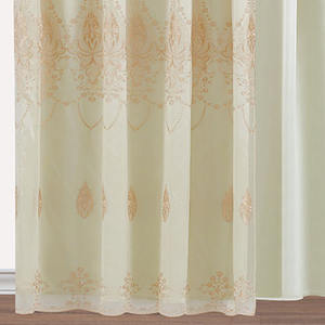 <strong>Ready</strong> <strong>Made</strong> Turkish Gold Modern Luxury Sheer Fabric Living Room Window Embroidery Curtains With Valances - Product Image 5