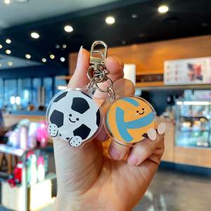 Lindo plástico acrílico llavero <span class=keywords><strong>Mesa</strong></span> <span class=keywords><strong>tenis</strong></span> baloncesto fútbol colgante regalo conjunto para entusiastas <span class=keywords><strong>de</strong></span> los deportes - Product Image 2