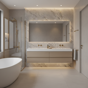 Baldosas de Mármol Modernas Personalizadas, Color Gris Florecia, Losas para Paredes y Pisos, Piedra Natural Cortada a Medida, Impermeables, para Sala de Estar de Villa, Diseño Gráfico - Product Image 2