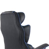 Chaise de bureau de direction en cuir PU à dossier haut avec repose-pieds rétractable, chaise de bureau pivotante ergonomique inclinable